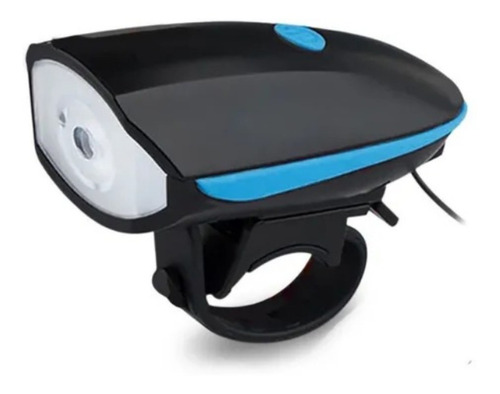 Imagen 1 de 10 de Linterna Luz Led Bicicleta Recargable Inalambrica + Bocina