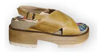 Comprar Lote 1sandalia Ojotas Plataformas Cuero Talle39 Ar227