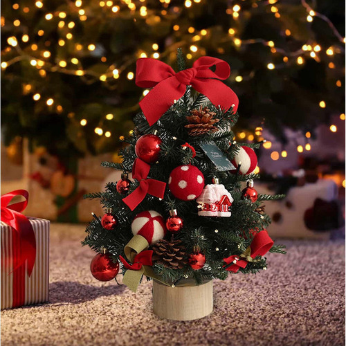 De Navidad Pequeño Árbol De Navidad Con Adornos De Bolas