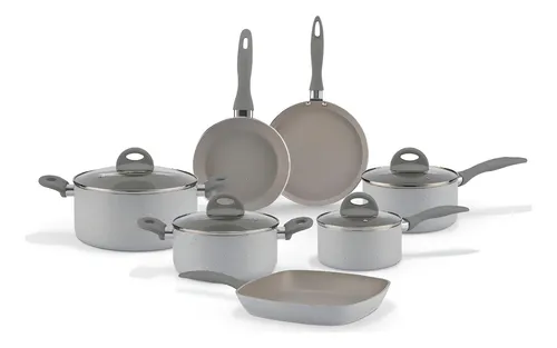 JogoDePanelas7PeçasCeramicLifeMarbleBlendBrinoxCorCinza