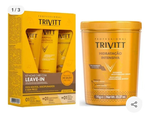 Kit Home Care Trivitt Com Leave + Hidratação 1 Kg Trivitt