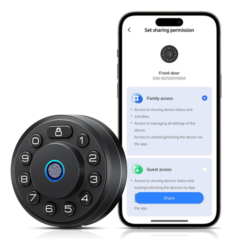 Veise Cerradura Inteligente Huella Dactilar Puerta Entrada 7