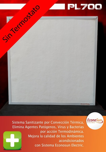 Imagen 3 de 8 de Panel Calefactor Bajo Consumo Elctrico Pl 700 C/termostato