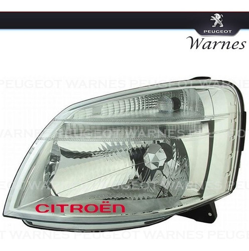 Optica Citroen Berlingo Izq. Lente Liso Original 2010/2018