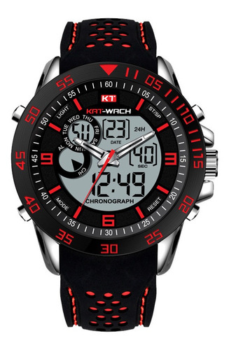 Smartwatch ? Prova D'?gua Com Led Vermelho