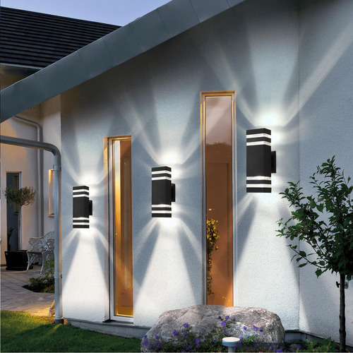 Tewei Paquete De 6 Luces De Pared Para Exteriores Lámpara