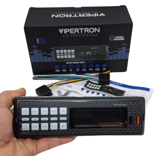 Som Automotivo Bluetooth Radio Fm Vipertron Usb Carregador