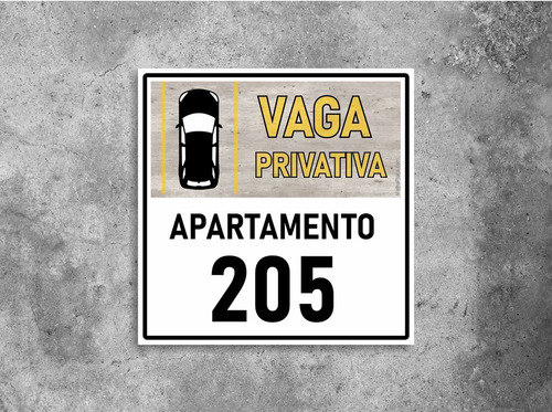 30 Placas Vaga Privativa Garagem Condomínio - Personalizável