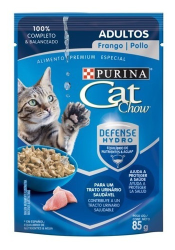 Pack 15 Cat Chow Adultos Pollo 85 Gr-comida Para Gato