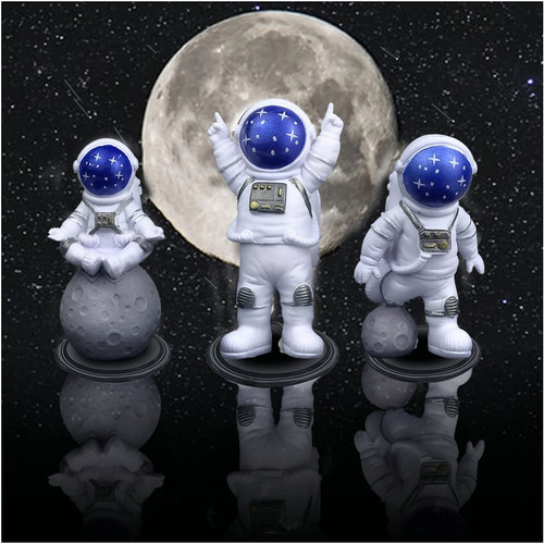 3pcs De Adornos De Astronauta Para El Aterrizaje En La Luna