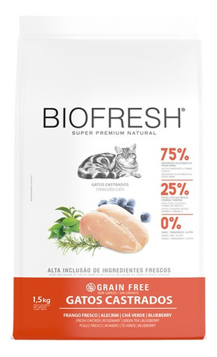 Biofresh Super Premium Gato Castrado 7,5kg Pollo + Regalo!