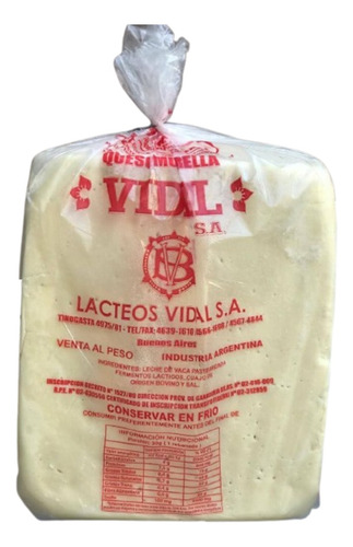 Muzzarella Plancha X 10kg Vidal