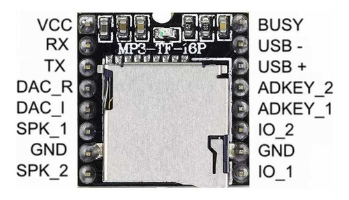 Tfplayer Mini Módulo Reproductor De Voz Mp3 Arduino