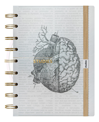 Caderno Reposicionável Médio Psicologia Studies - 1 Un