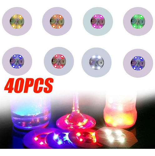 Posavasos Led Paquete De 40 Posavasos Iluminados Con Luces