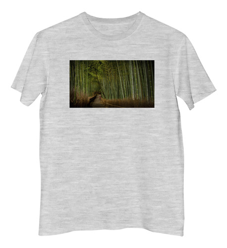 Remera Hombre Bosque Bambu Japón Caminata Relajante