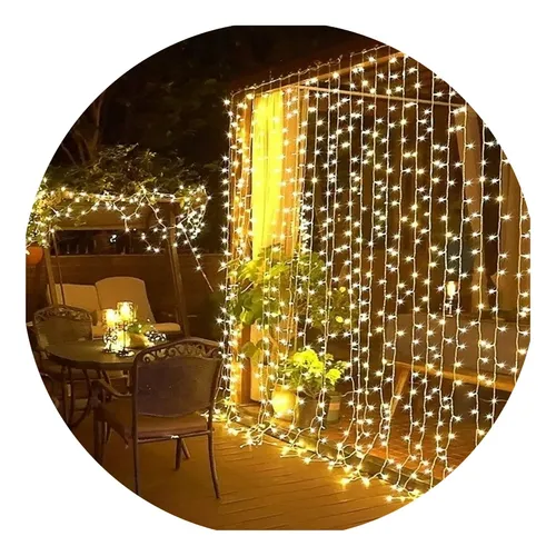 comprar Cortina 240 Led 3x2 Mts Matrimonio Eventos Jardín Navidad