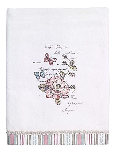 Colección Avanti Linens Butterfly Garden, Toalla De Baño Bor