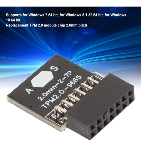 Módulo Tpm2.0 Spec 14 Pin Módulo Soporte Ddr4, Ddr3, Módulo