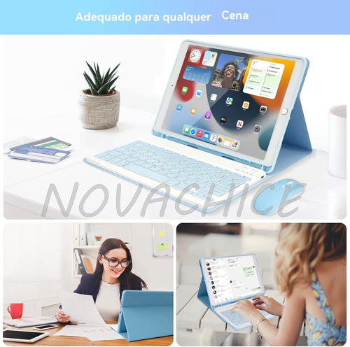 Teclado Capa Para iPad 10 11 Geração A16 10.9 11in Com Mouse