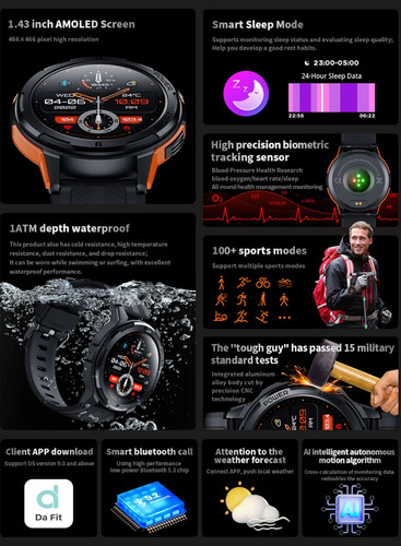 Relojes Inteligentes Amoled Llamada Bluetooth Para Hombres