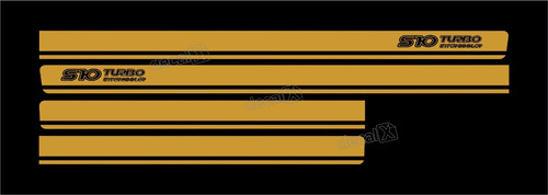 Adesivo Faixa Chevrolet S10 Turbo Intercooler Dourado S10p15