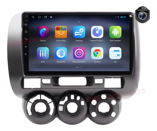 Coche Estéreo Android Para Honda Fit 2001-2007 Gps Carplay