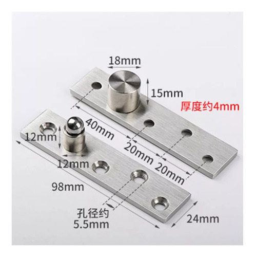 3 Bisagras Ocultas Para Puerta Giratoria De Madera De 360 Gr