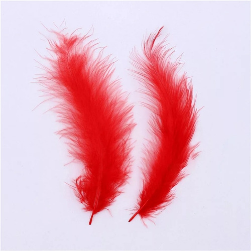 Imagen 2 de 8 de Plumas Artificiales Colores Artesanías Marabú X50 Unidades