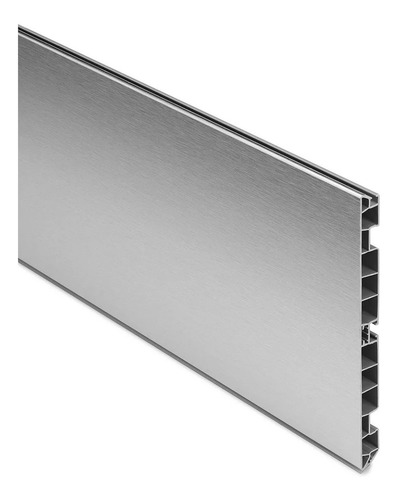 Imagen 1 de 6 de Rodapie En Pvc De Aluminio Liso De 3mts X 15cm Bari