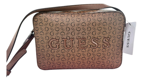 Bolsa Crossbody Guess Rodney Original Marrón Monogram Níquel Marrón
