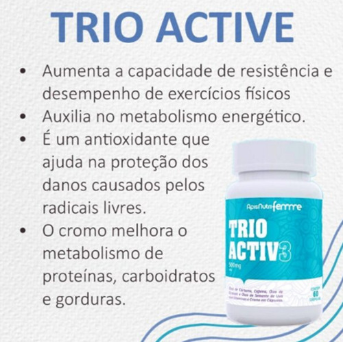 Trio Activ3 - 500mg (60 Caps) - Vitaminas E Minerais