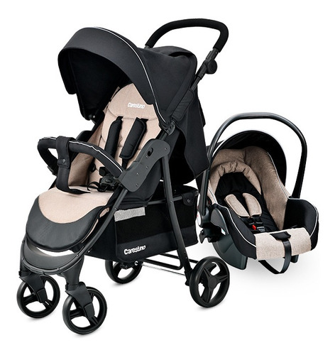 Carriola de paseo Carestino Travel System City Travel City Travel CO022 beige con chasis color negro
