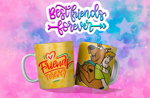 Taza Amigos Por Siempre Shaggy Y Scooby Doo, Friends Forever