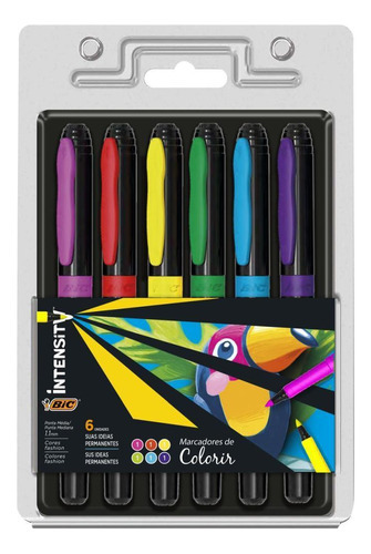 Pincel rotulador permanente para bolígrafo de fieltro con 6 colores surtidos