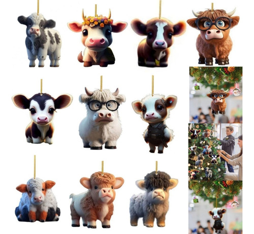 / Colgantes Navideños For Decoración Del Hogar, 10 Unidades