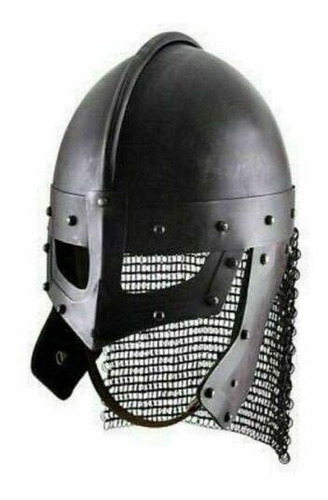 Arma Y Armadura - Medieval Sca Larp Mask Helmet Brass Hallow