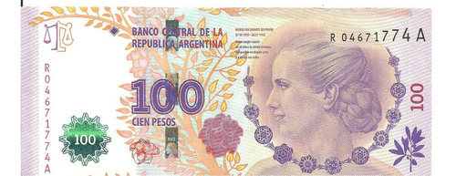 Billete 100 Pesos Evita Reposición  Bottero 4311 ¡excelente!