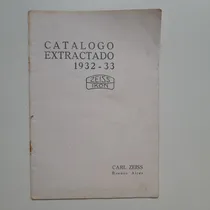 Comprar Catalogo Extractado 1932 33 Zeiss Ikon Carl Zeiss Fotografia