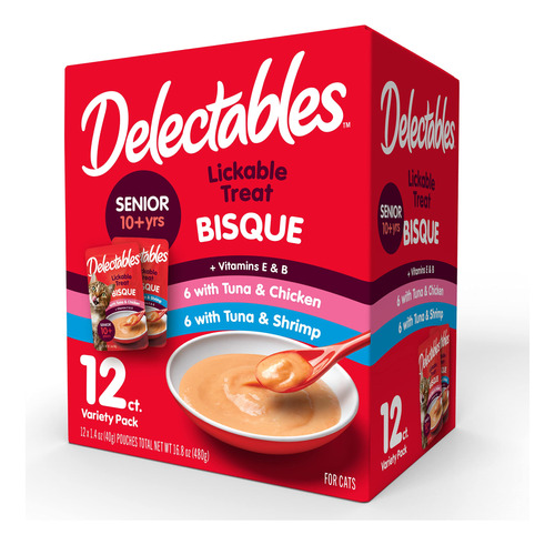 Delectables Bisque - Paquete Variado De Golosinas Para Gatos