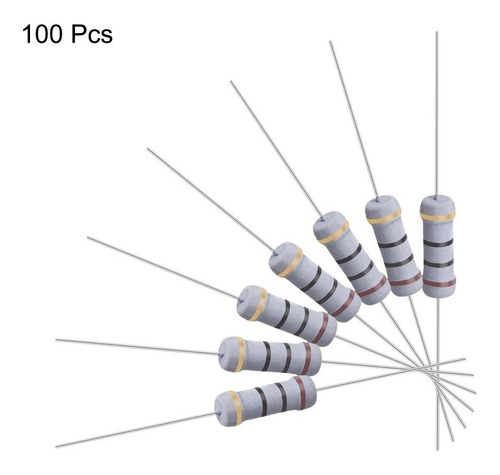 100 Resistencias 10 Ohm Resistor Película Óxido Metal 1w 5%