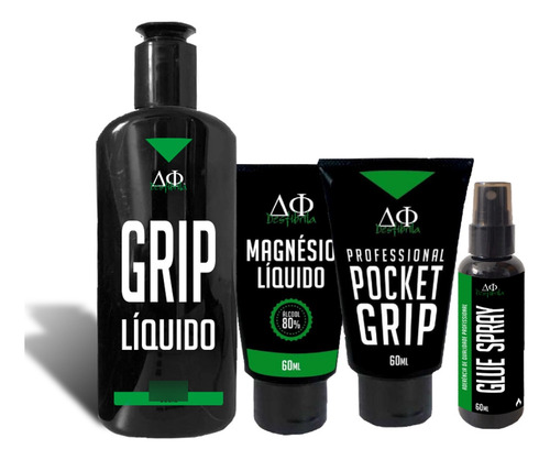 Kit Grip E Cola Para Pole Dance, Crossfit, Escalada Cor Preto
