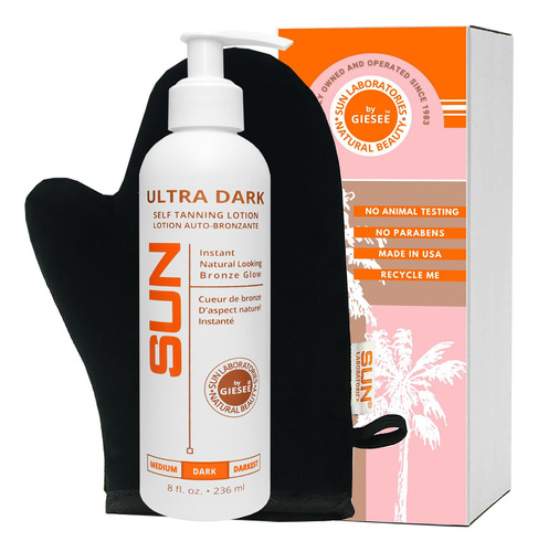 Sun Laboratories - Loción Bronceadora Ultra Oscura Sin Sol.