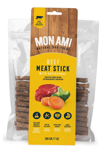 Snack Saludable Stick Beef Meat Mon Ami 200gr Carne Vacuna