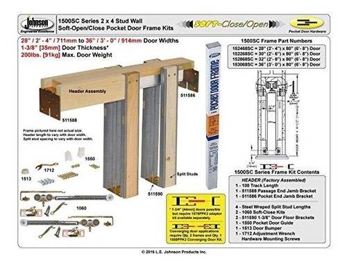 Johnson Hardware Marco 153068sc Puerta Corrediza De Calidad 