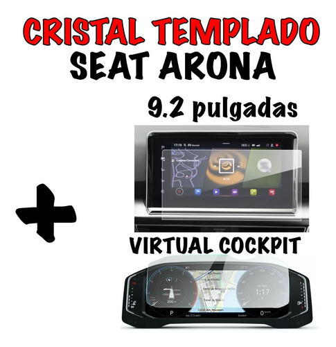 Protector Cristal Templado Seat Arona Virtual + Pant 9.2puLG