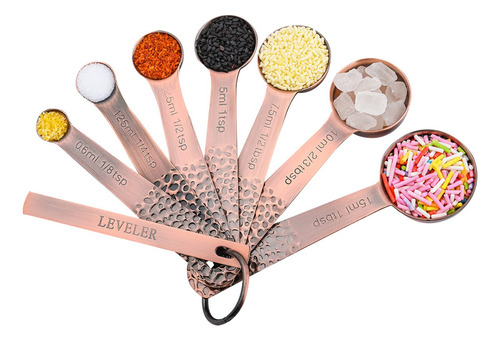 Smithcraft Juego De 7 Cucharas Medidoras Chapadas En Cobre P