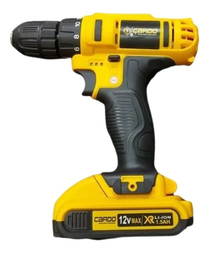 Taladro Inalámbrico Cardo De 9.5mm 12v Amarillo