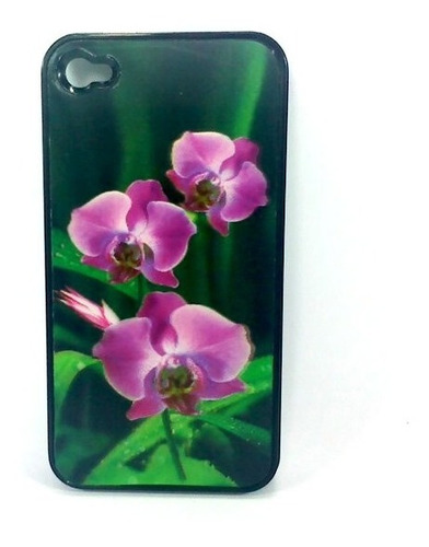 Capa Para iPhone 4 4s Holográfica 3d Orquídeas Novo