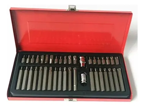 Juego De Dado 40 Piezas Y Puntas Torx T20 A T55 De Allen